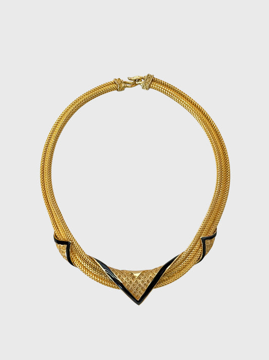 BALENCIAGA 1980s Vintage Statement Necklace