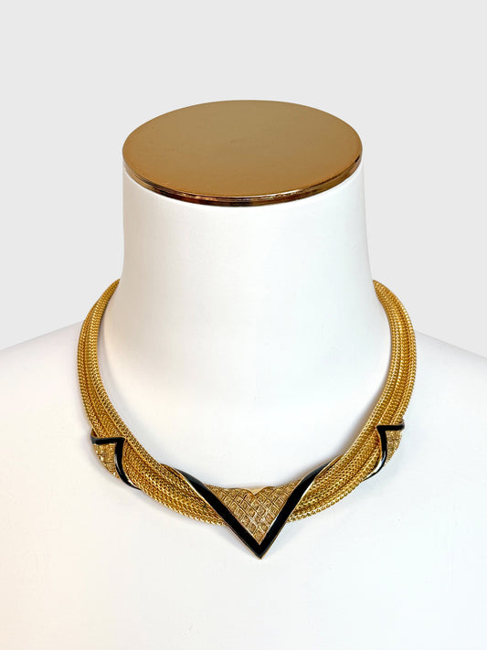 BALENCIAGA 1980s Vintage Statement Necklace