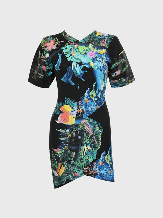 BALENCIAGA by Nicolas Ghesquière Spring 2003 Vintage Scuba Mini Dress