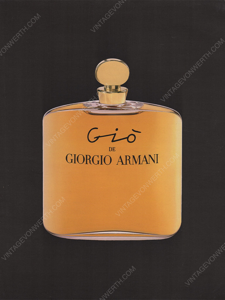 GIORGIO ARMANI 1993 Giò Perfume Vintage Advertisement Parfum Scent Fragrance