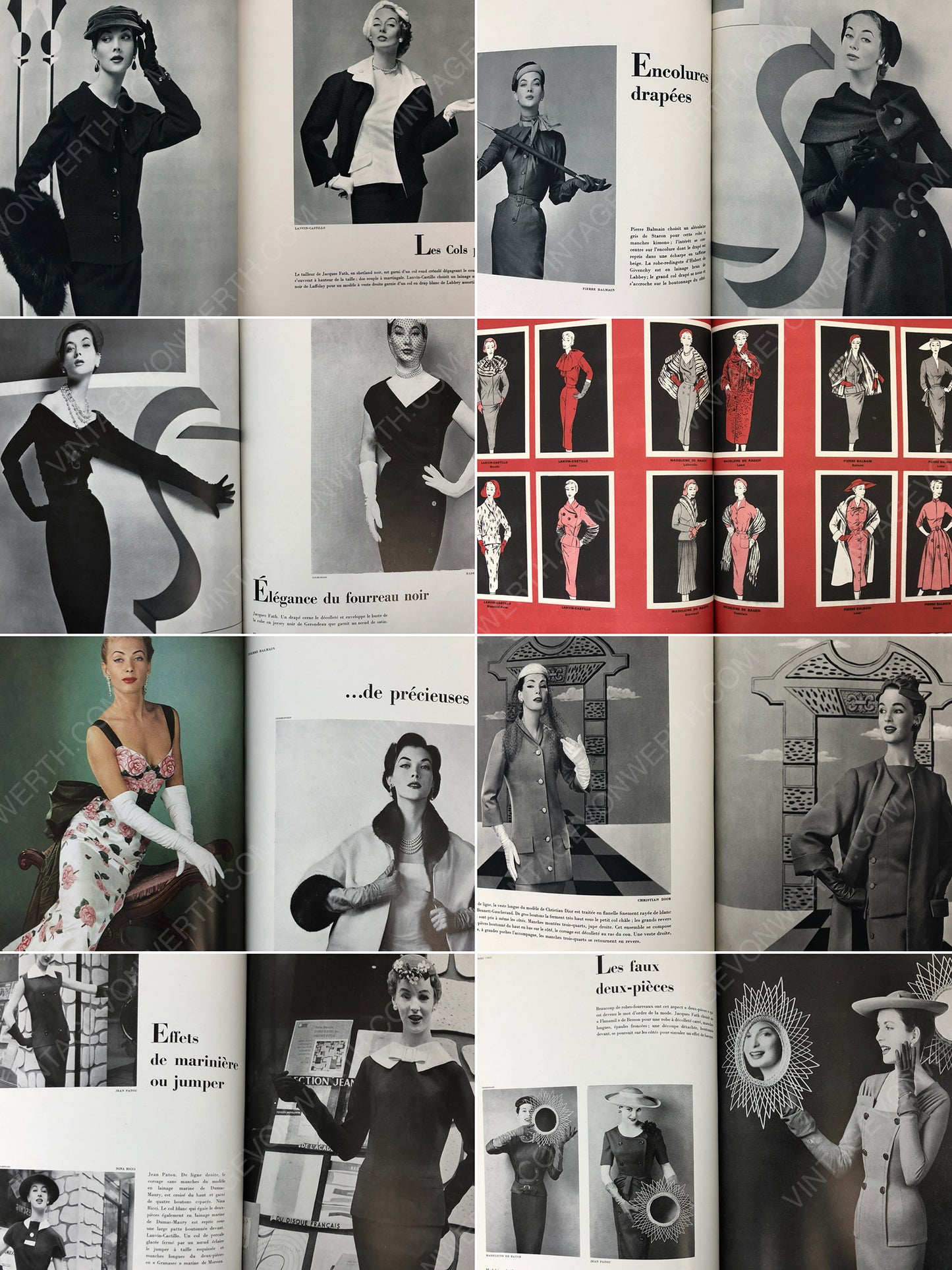 Bound Vintage Fashion Magazine Issues - FEMME CHIC 1955