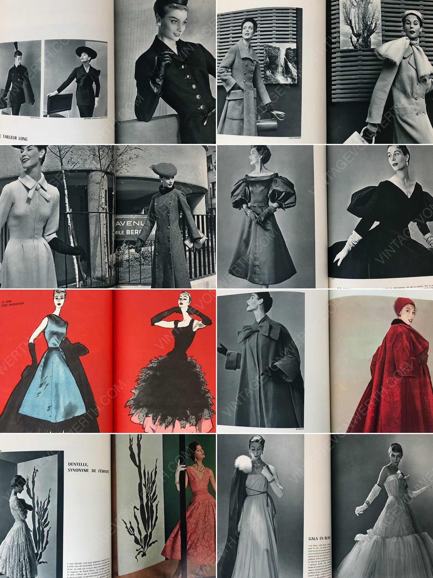 Bound Vintage Fashion Magazine Issues - L'OFFICIEL PARIS 1955