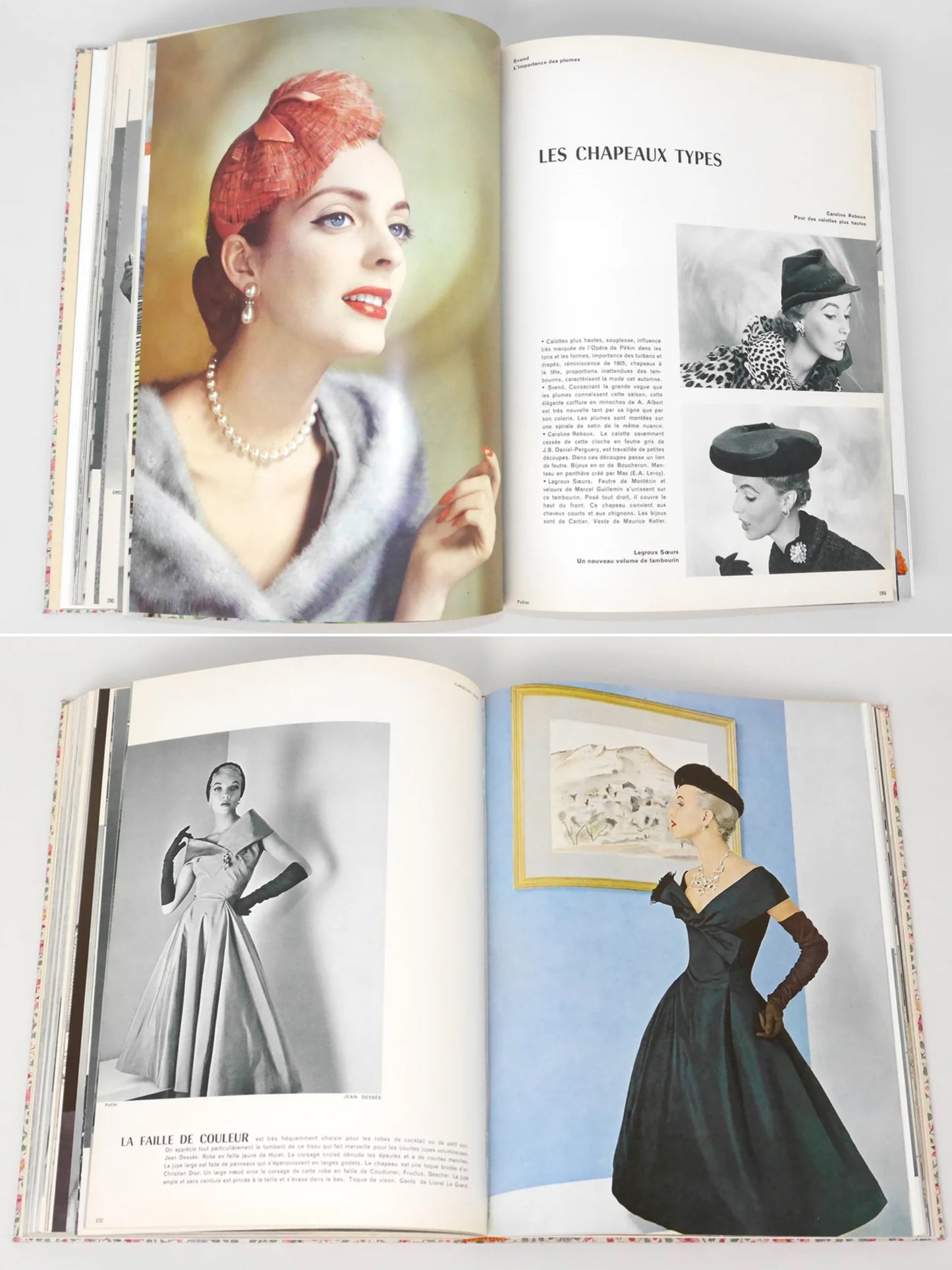 Bound Vintage Fashion Magazine Issues - L'OFFICIEL PARIS 1955