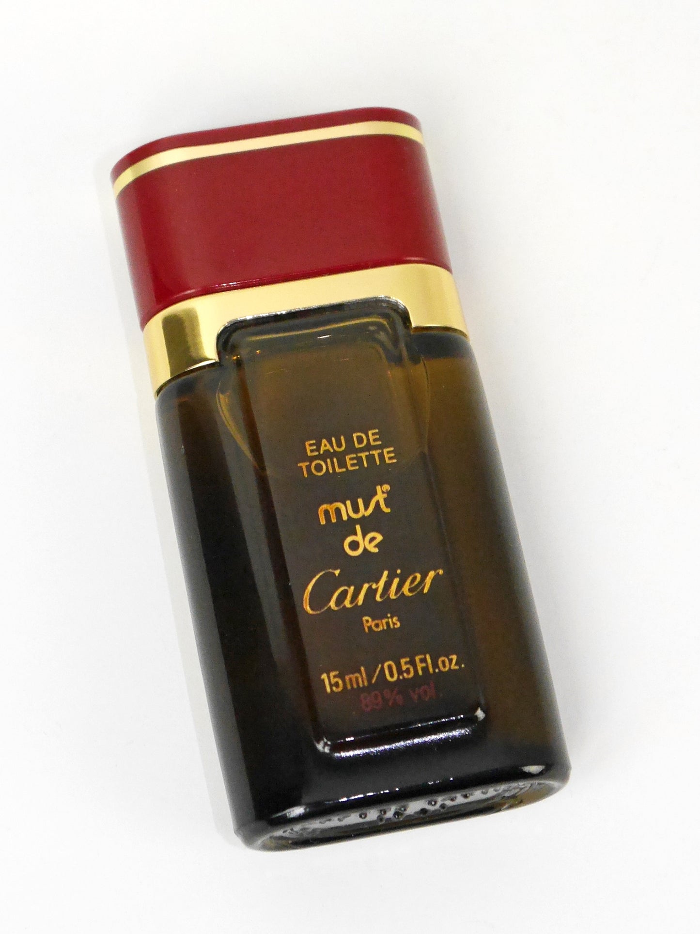 CARTIER Must de Cartier (1981) 15 ml Eau de Toilette EdT Splash 1980s Vintage Perfume Parfum First Version