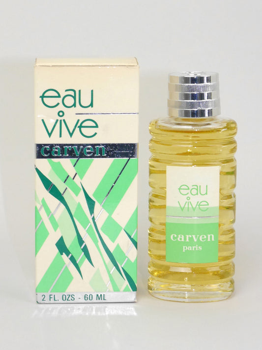 CARVEN Eau Vive (1966) 60 ml Eau de Cologne EdC Splash Vintage Perfume 1960s 1970s Version