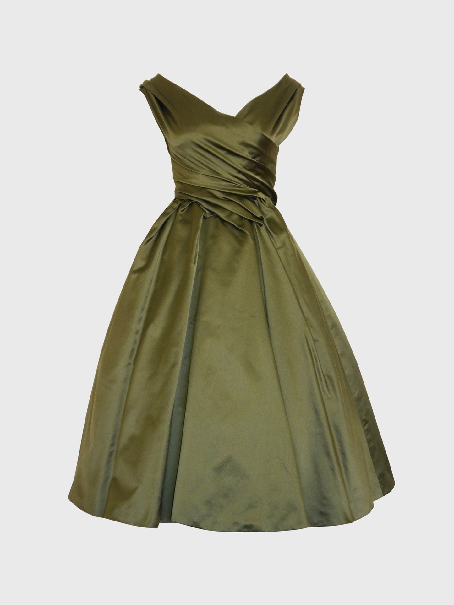 CHRISTIAN DIOR Fall 1957 Haute Couture "Venezuela" Silk Evening Dress Size XXS-XS