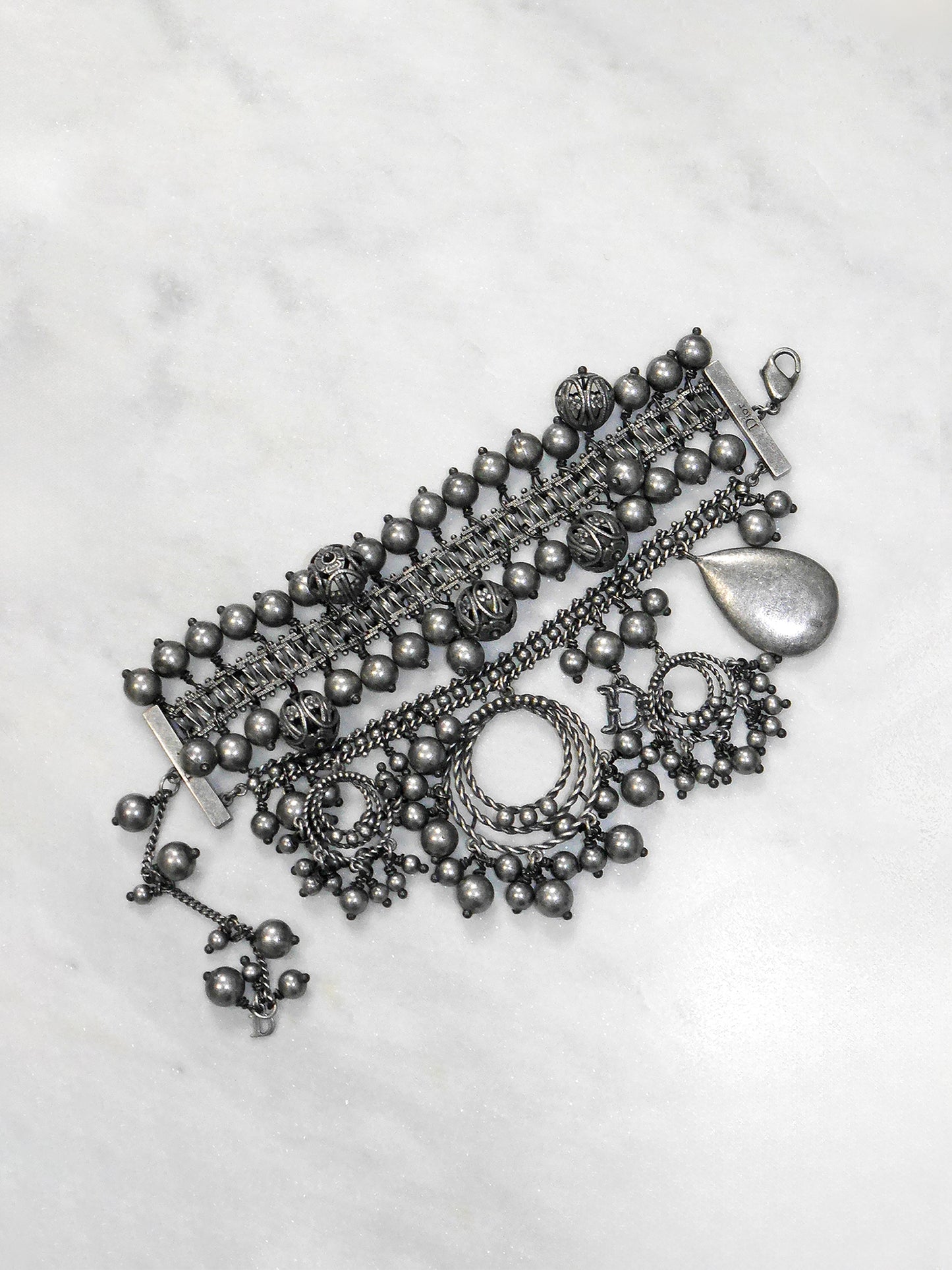 CHRISTIAN DIOR by JOHN GALLIANO 1990s 2000s Vintage Ultra Wide Statement Bracelet