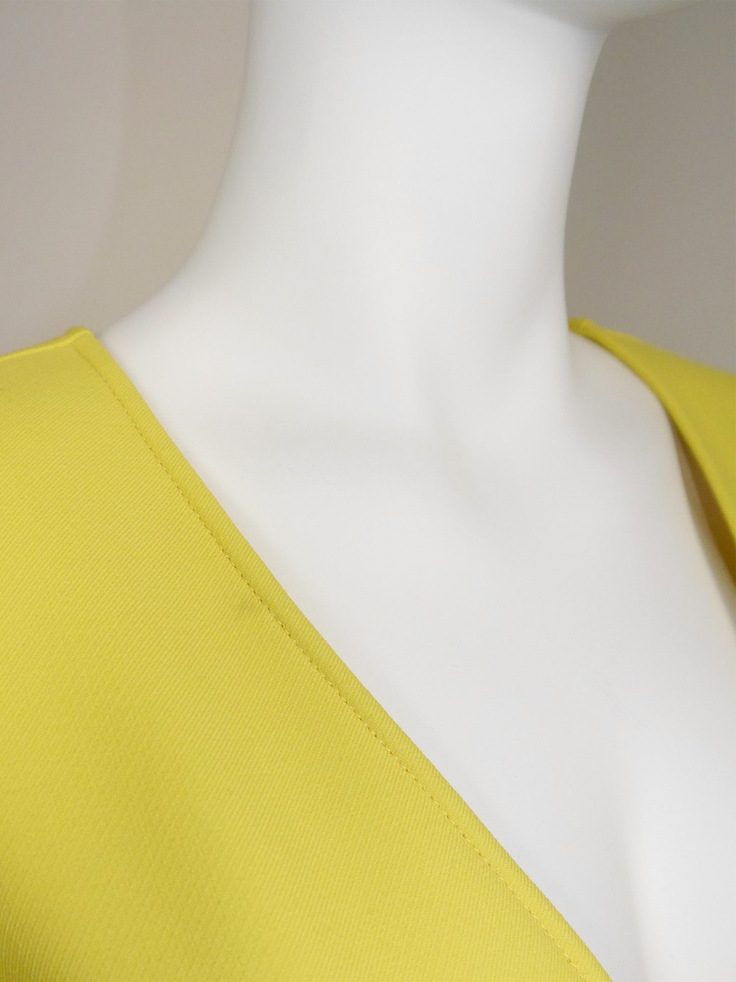 COURRÈGES Couture Future 1960s 1970s Vintage Yellow Maxi Dress Size XS-S