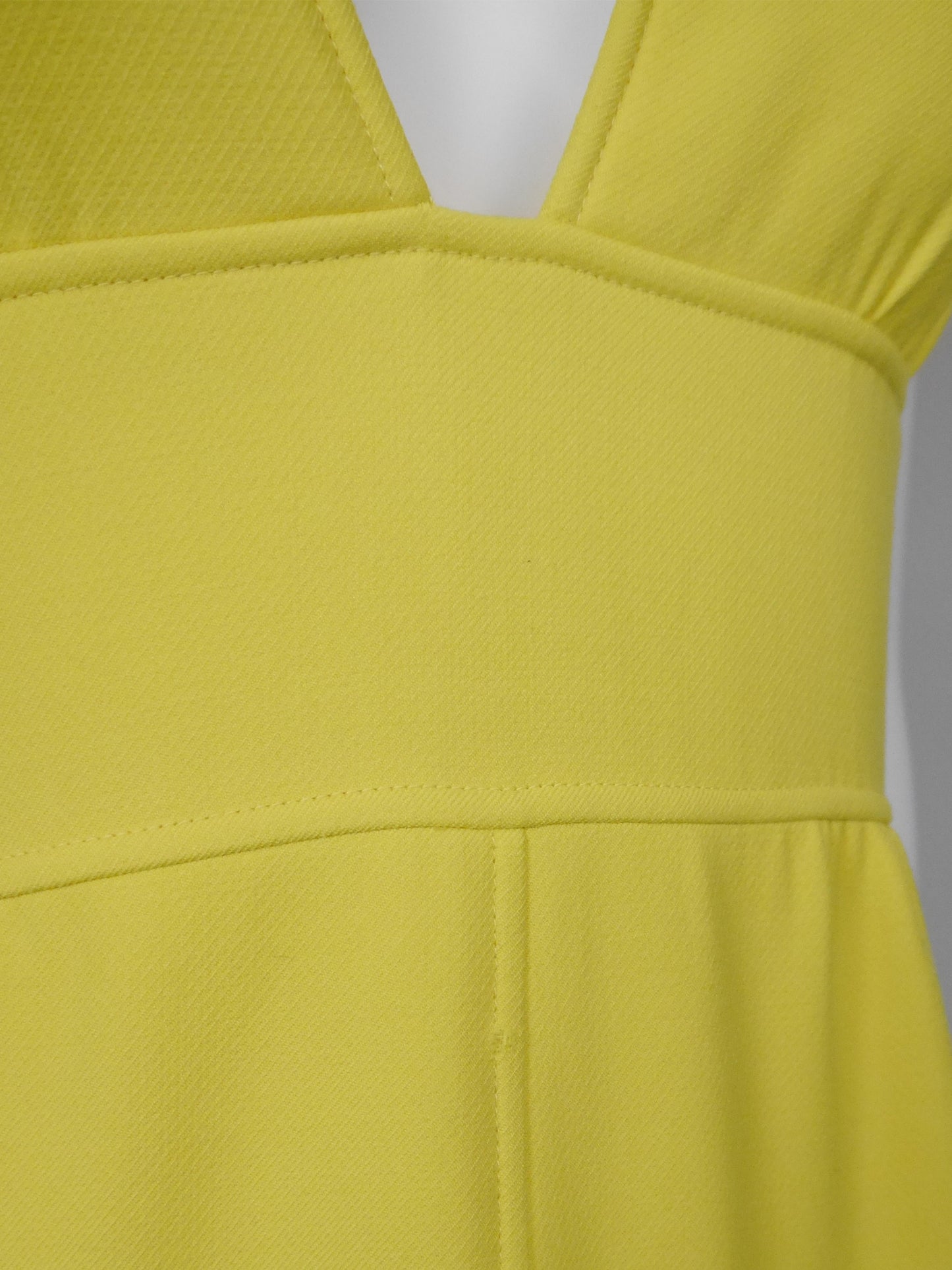 COURRÈGES Couture Future 1960s 1970s Vintage Yellow Maxi Dress Size XS-S