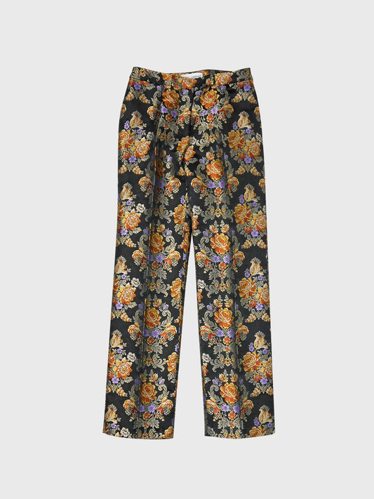 DOLCE & GABBANA Fall 1996 Vintage Floral Brocade Jacquard Evening Pants Size IT 42
