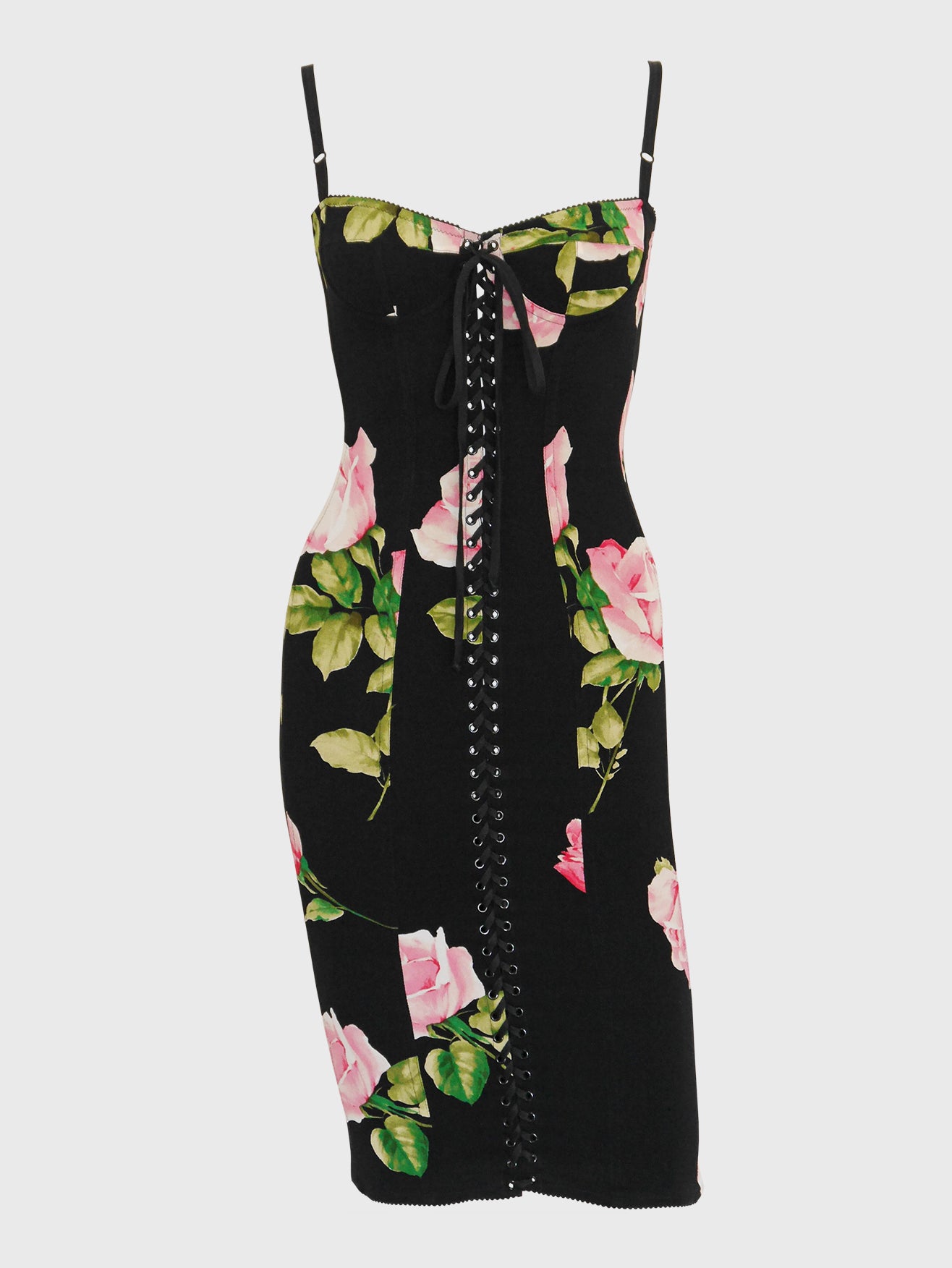 DOLCE & GABBANA Spring 2003 Vintage Lace-Up Corset Lingerie Silk Dress – VINTAGE VON WERTH