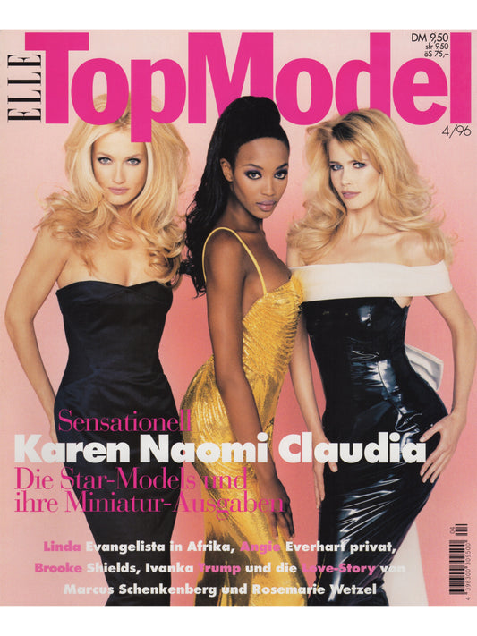 ELLE TOP MODEL No. 10 4/1996 Karen, Naomi & Claudia German Edition