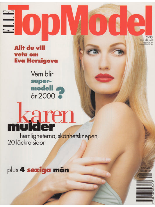 ELLE TOP MODEL No. 5 2/1995 Karen Mulder Swedish Edition