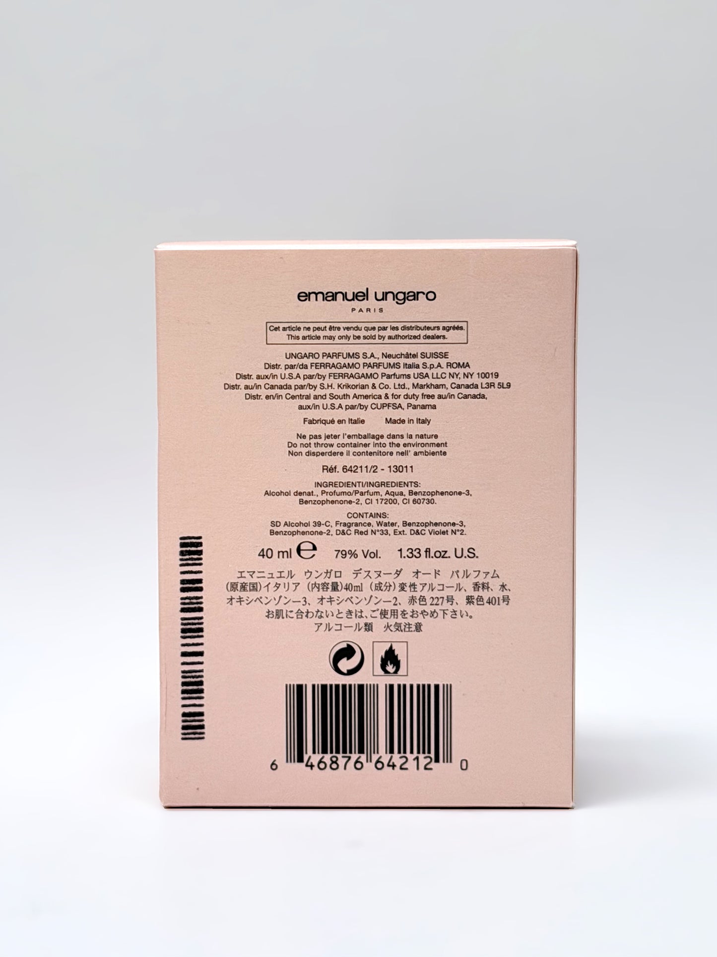 EMANUEL UNGARO Desnuda (2001) 40 ml Eau de Parfum Spray w/ Box 2000s Vintage Perfume