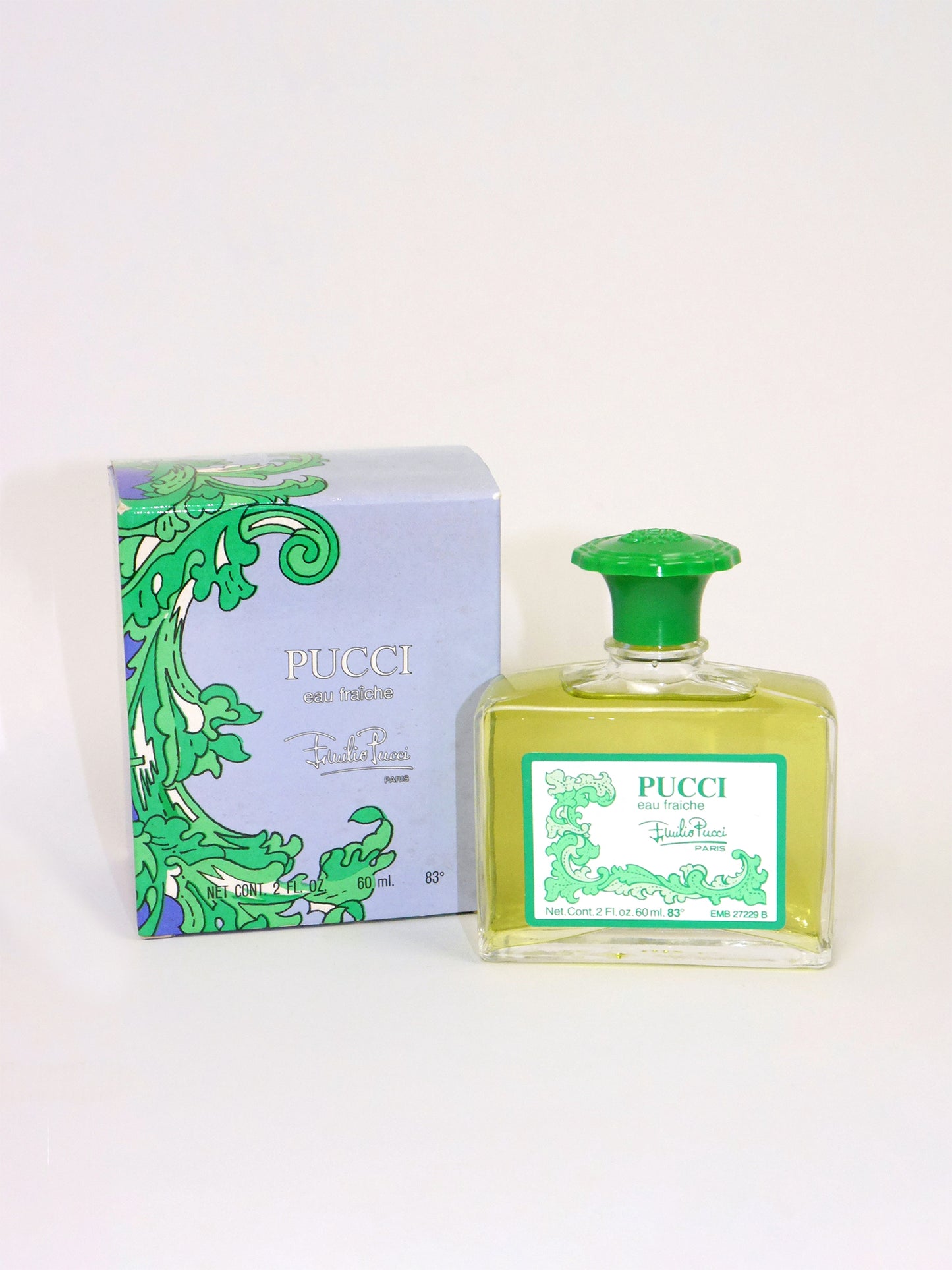 EMILIO PUCCI Eau Fraiche 60 ml Splash 1970s 1980s Vintage Perfume Parfum