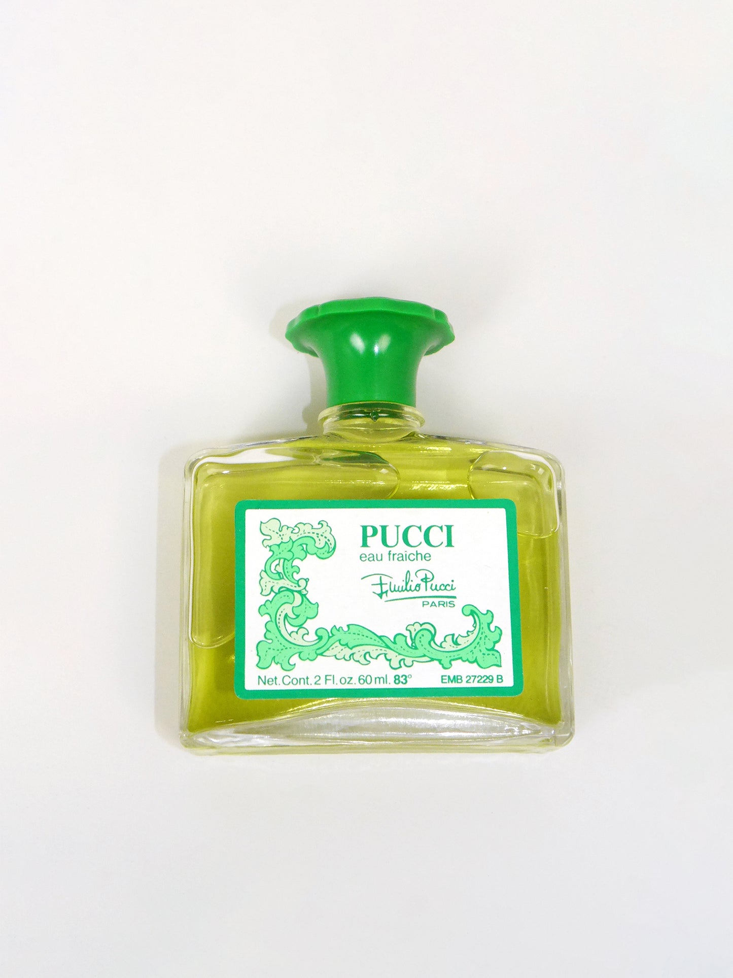 EMILIO PUCCI Eau Fraiche 60 ml Splash 1970s 1980s Vintage Perfume Parfum