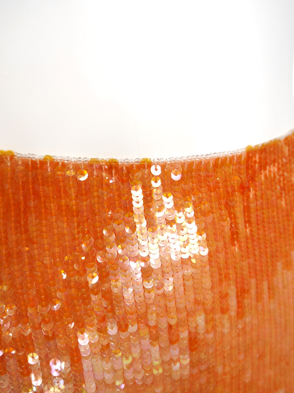 ESCADA 2000s Vintage Peach Ombré Sequin Silk Skirt Size S