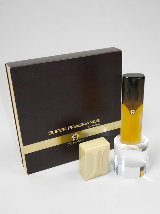 ETIENNE AIGNER Super Fragrance for Women (1978) 15 ml Eau de Toilette EdT Natural Spray & 25 g Bath Soap Set