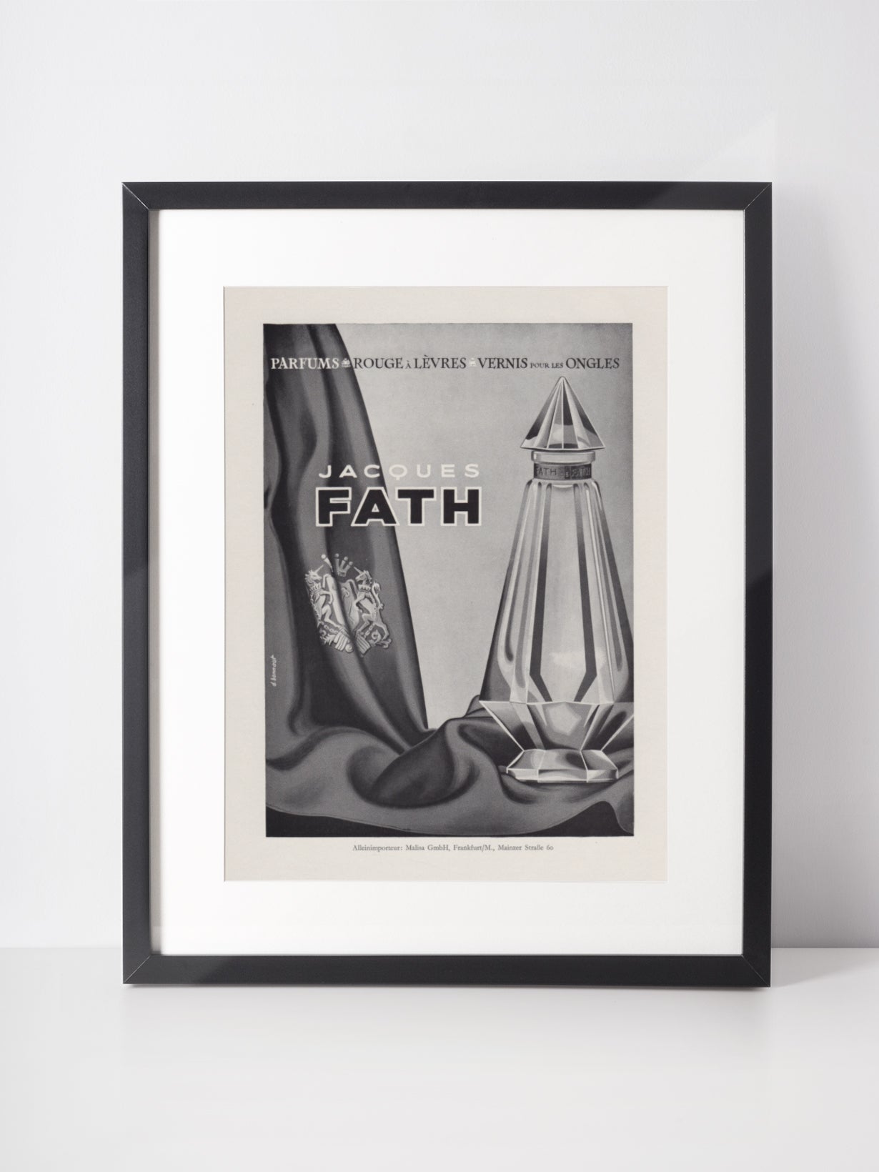 JACQUES FATH 1960 Vintage Advertisement 1960s Perfume Beauty Magazine Ad