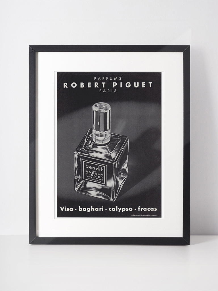 ROBERT PIGUET 1963 Vintage Advertisement 1960s Bandit Perfume