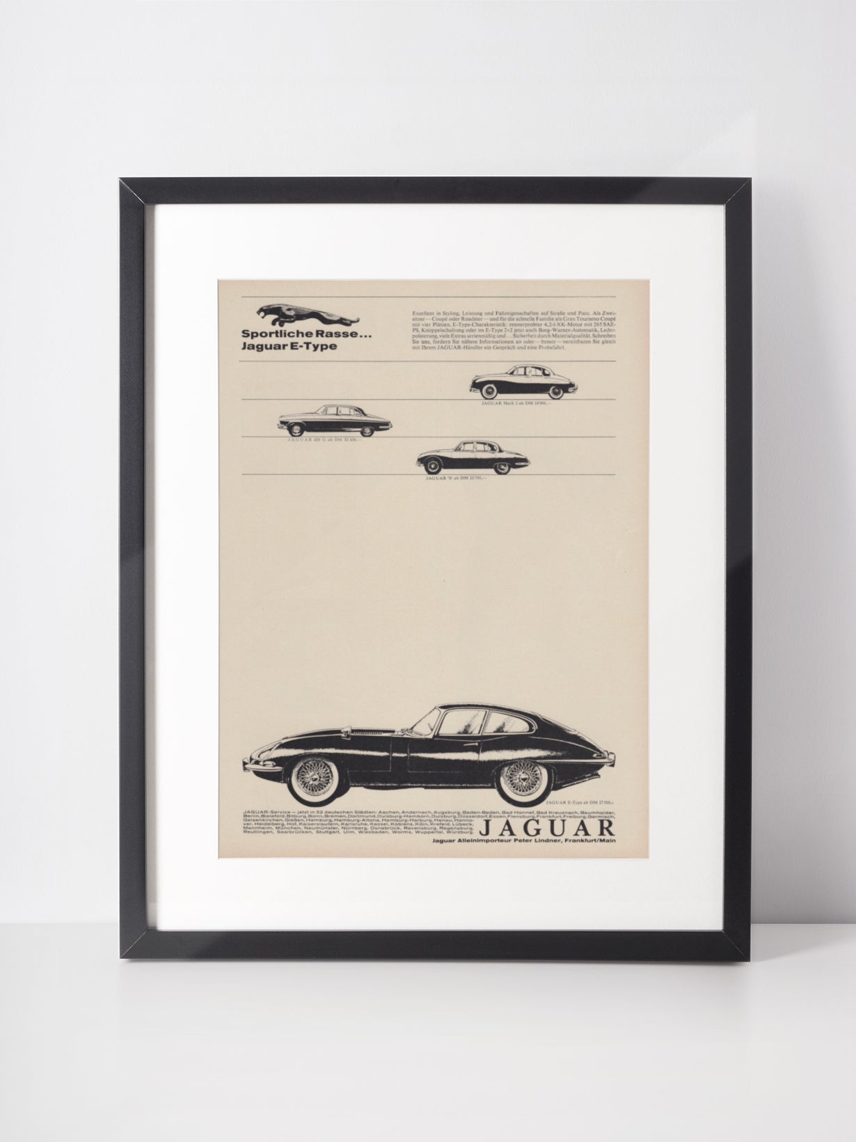 JAGUAR 1966 Vintage Print Advertisement 1960s Classic Car Magazine Ad E-Type