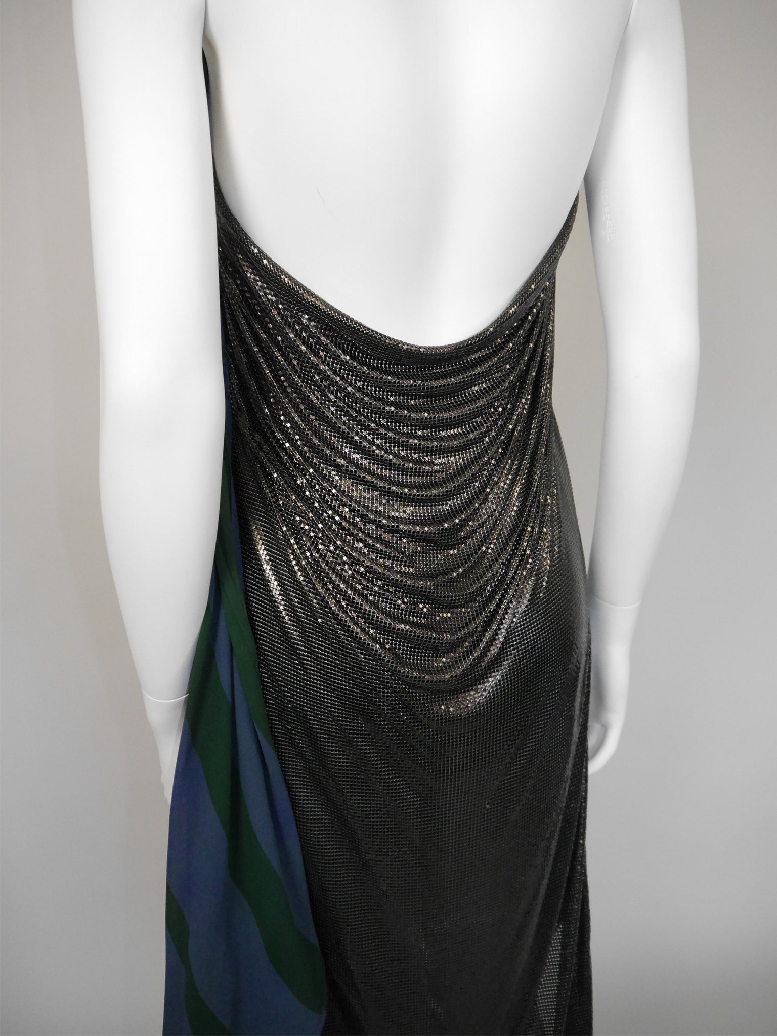 GIANNI VERSACE c. Spring 1984 Oroton Chainmail Halterneck Dress Size S