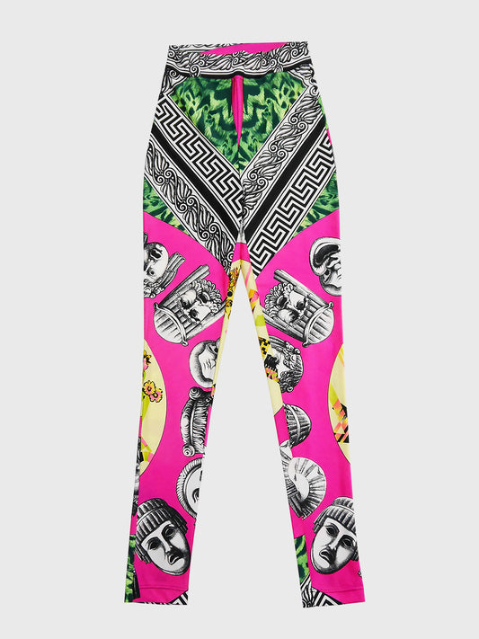 GIANNI VERSACE Couture Spring 1991 Vintage Pink Balletto Teatro Leggings