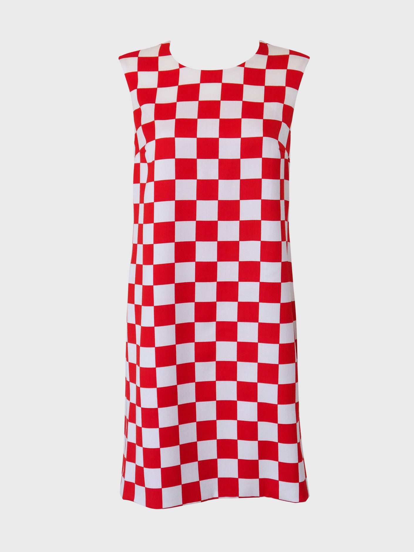 GIANNI VERSACE Couture Fall 1995 Vintage Checkered Shift Dress Size S