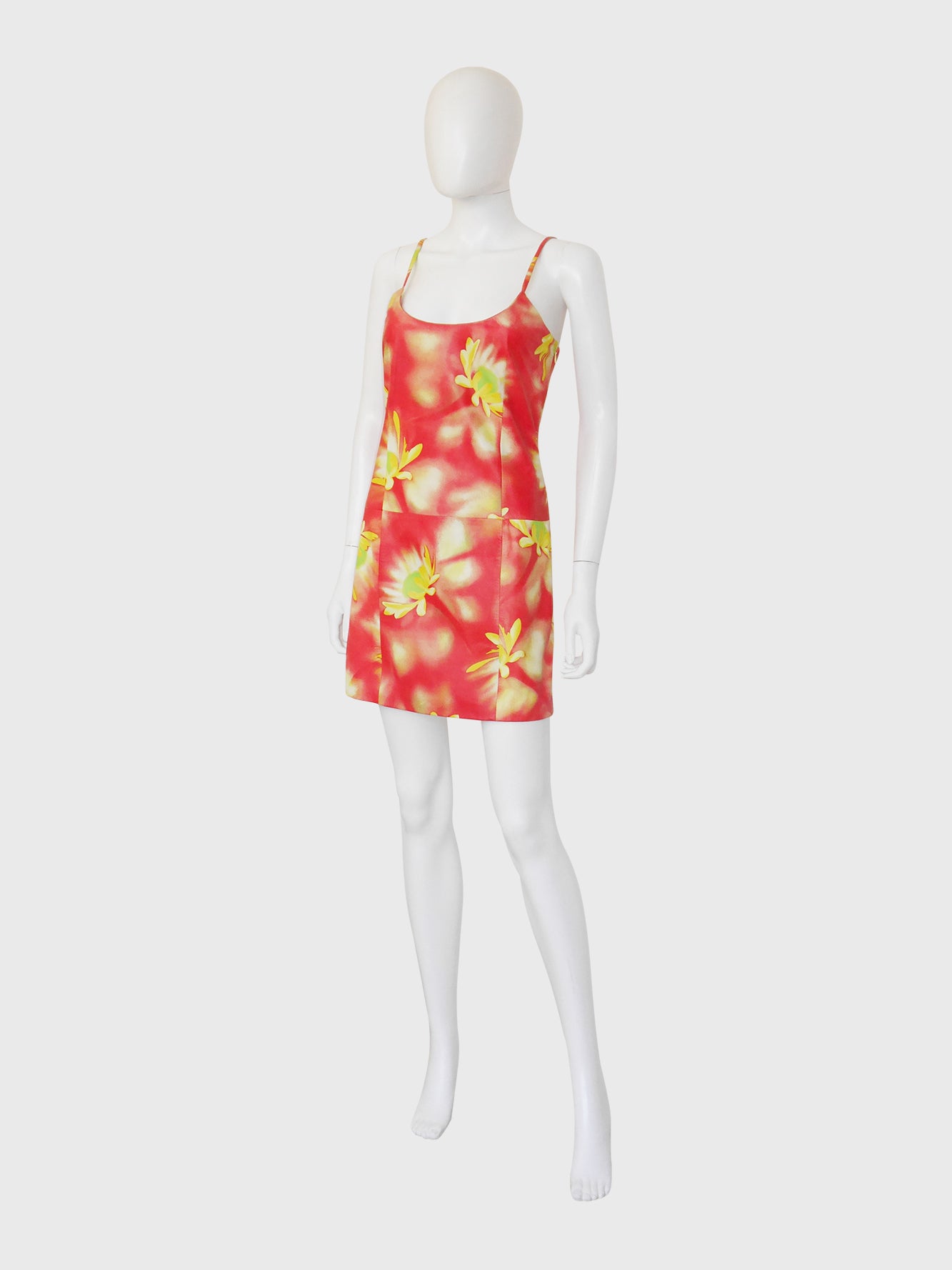 GIANNI VERSACE c. Spring 1999 Vintage Printed Leather Mini Dress Size –  VINTAGE VON WERTH