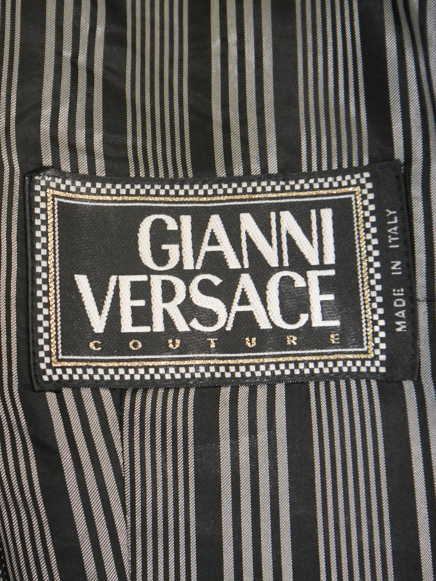 GIANNI VERSACE Fall 1993 Vintage Maxi Coat w/ Medusa Buttons Runway Design Size S