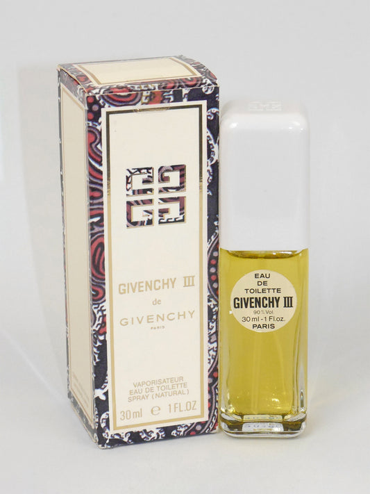 GIVENCHY Givenchy III (1970) 30 ml Eau de Toilette Natural Spray 1980s Vintage Perfume Parfum
