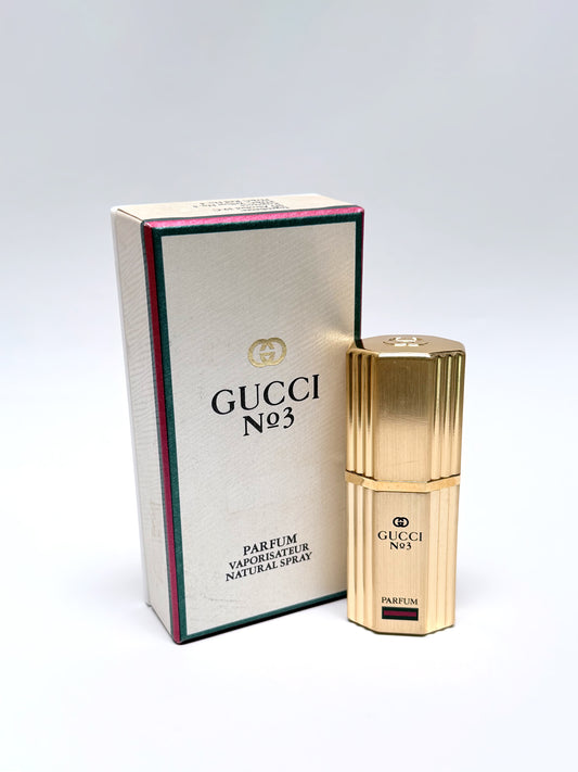 GUCCI No 3 (1985) 8 ml Extrait de Parfum Spray w/ Box 1980s Vintage Perfume Discontinued