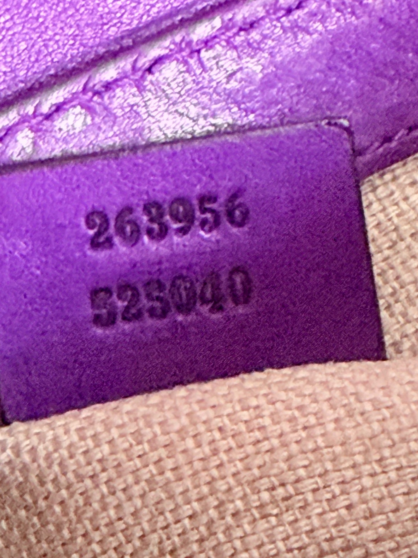 GUCCI 2011 Snaffle Bit Small Leather Shoulder Bag Purple Crossbody Bag