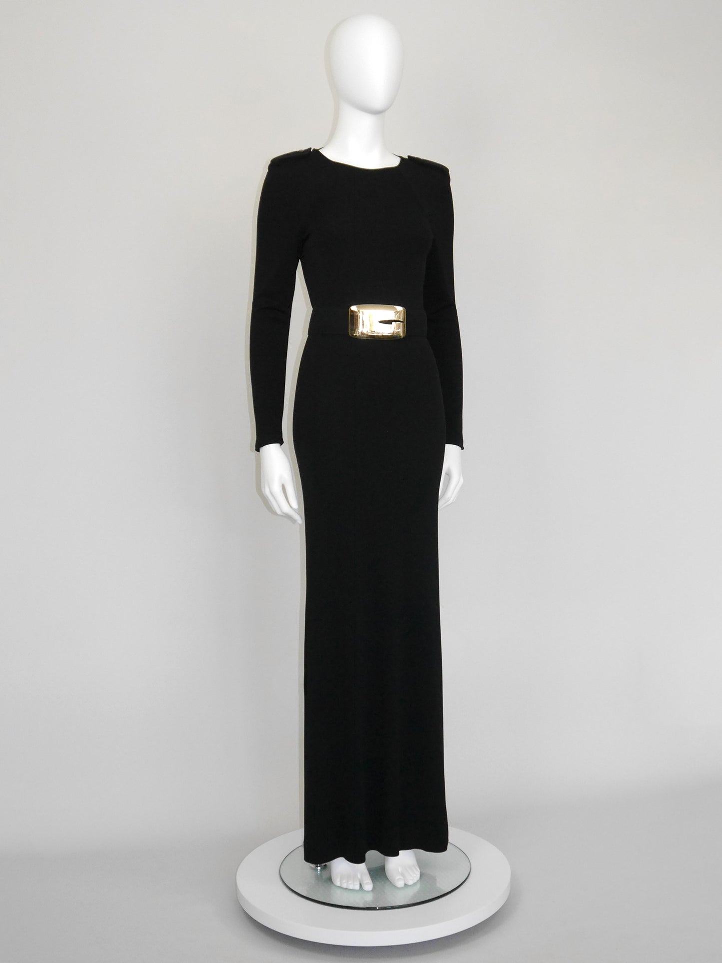 GUCCI by Tom Ford Fall 1996 Vintage Backless Maxi Dress w/ Logo Belt Size XXS-XS