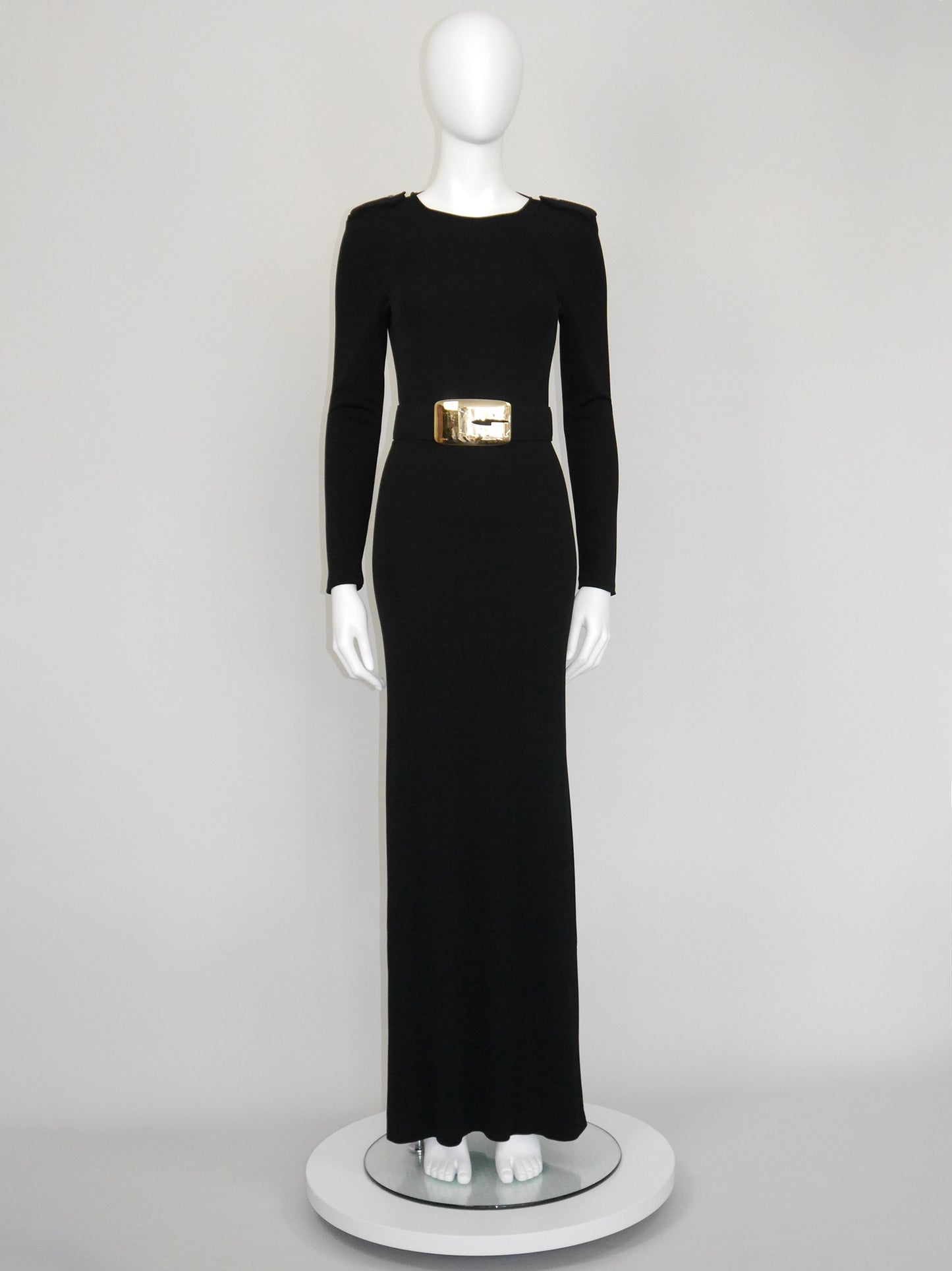 GUCCI by Tom Ford Fall 1996 Vintage Backless Maxi Dress w/ Logo Belt Size XXS-XS