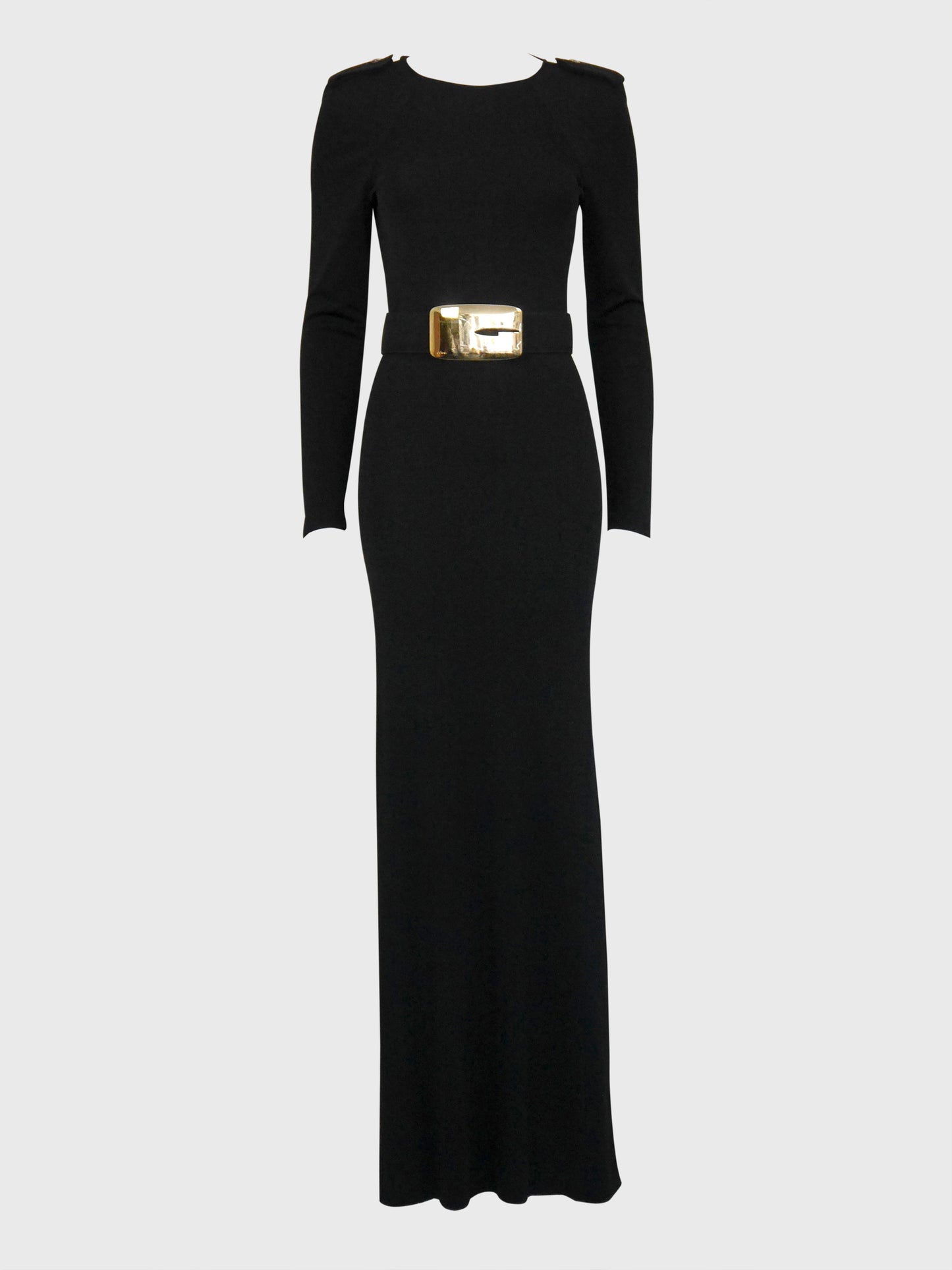 GUCCI by Tom Ford Fall 1996 Vintage Backless Maxi Dress w/ Logo Belt Size XXS-XS