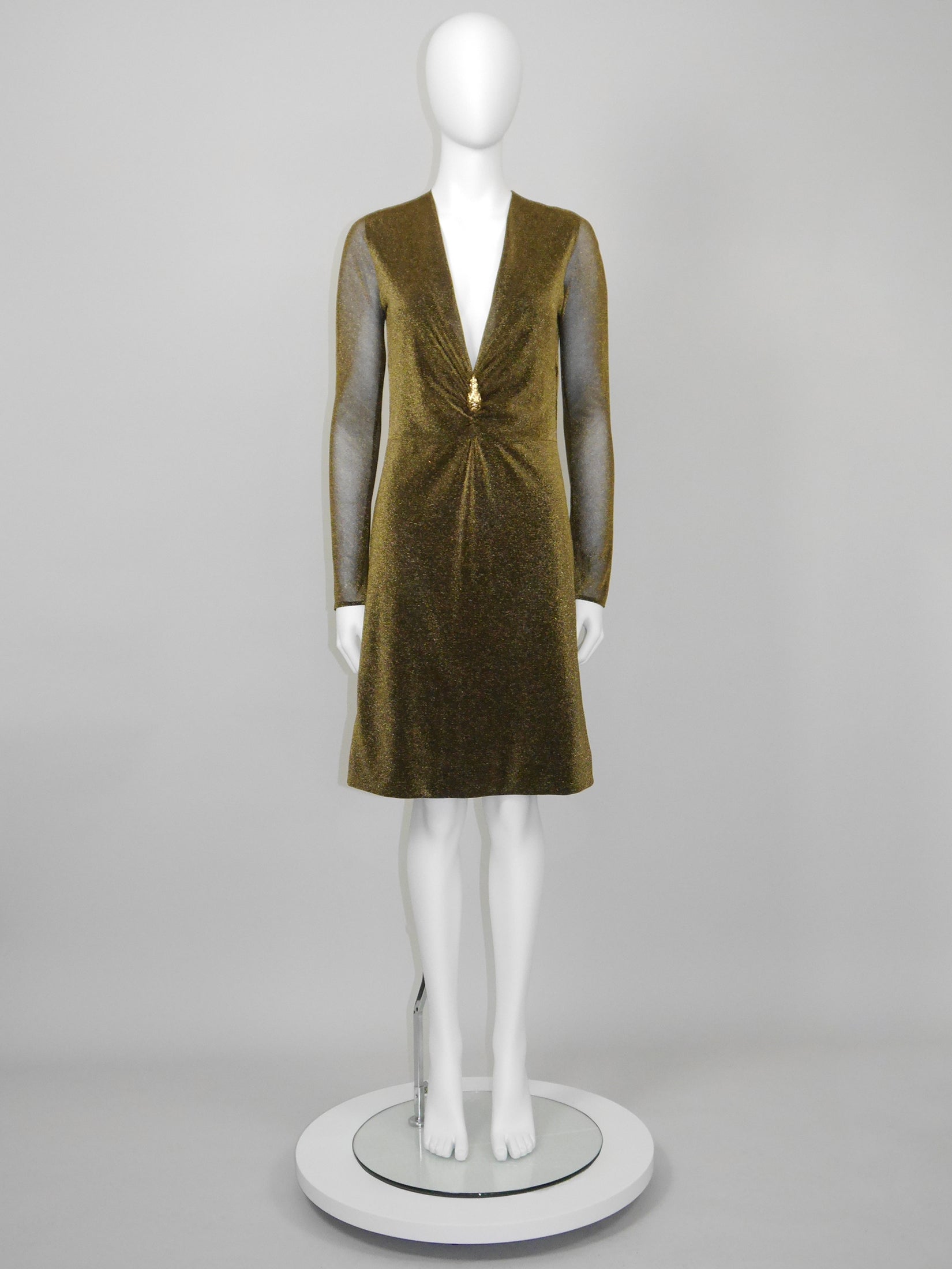 GUCCI by Tom Ford Fall 2000 Vintage Metallic Copper Lurex