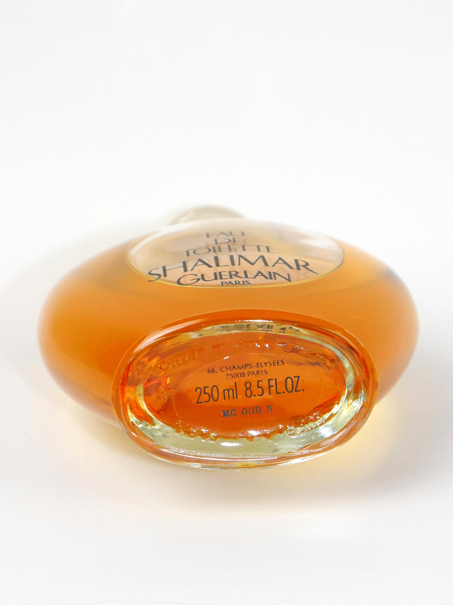 GUERLAIN Shalimar (1925) 250 ml Eau de Toilette EdT Splash 1980s 1990s Vintage Perfume Parfum