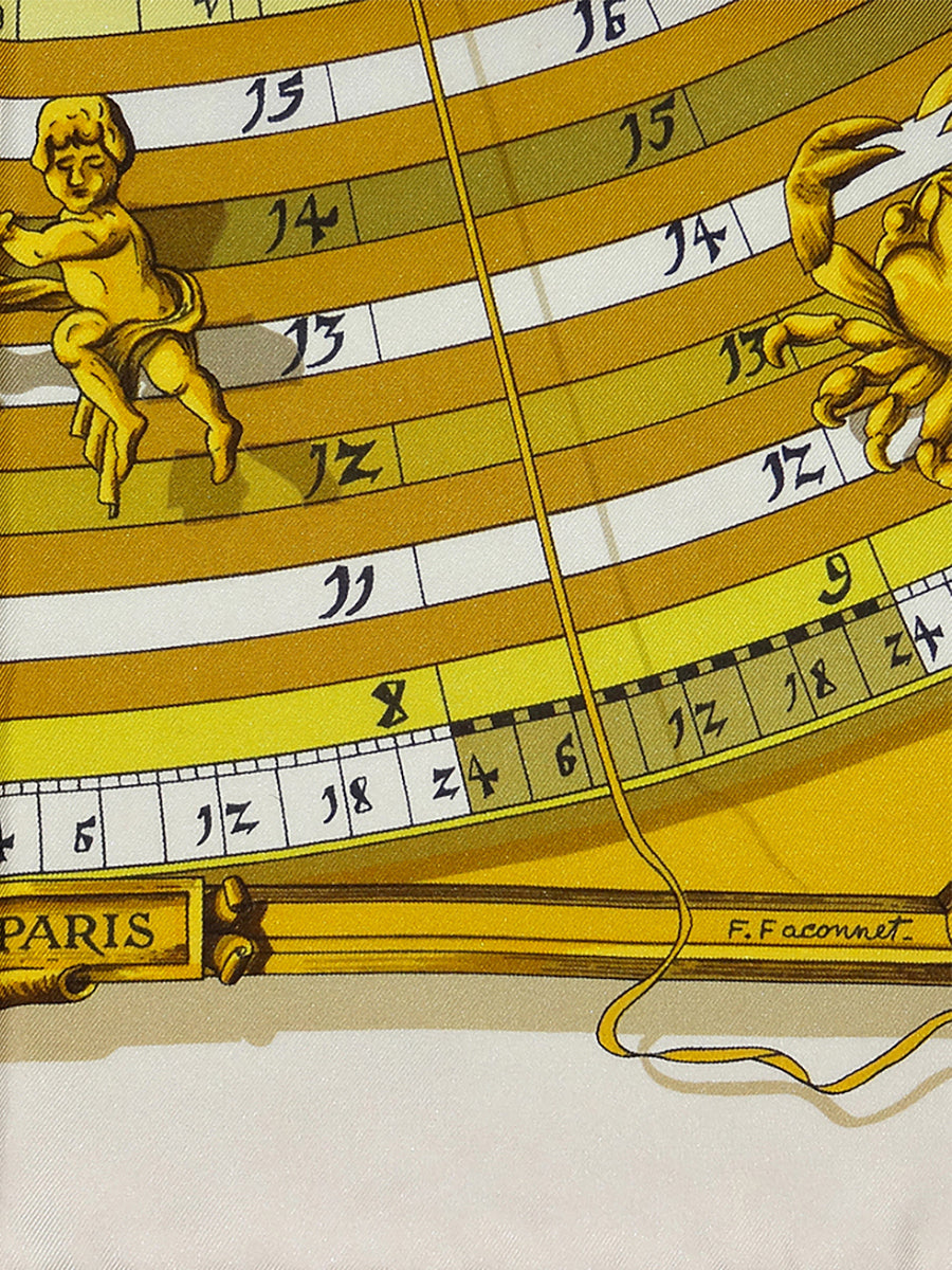 HERMÈS Silk Scarf Dies et Hore Astrologie by Francoise Faconnet