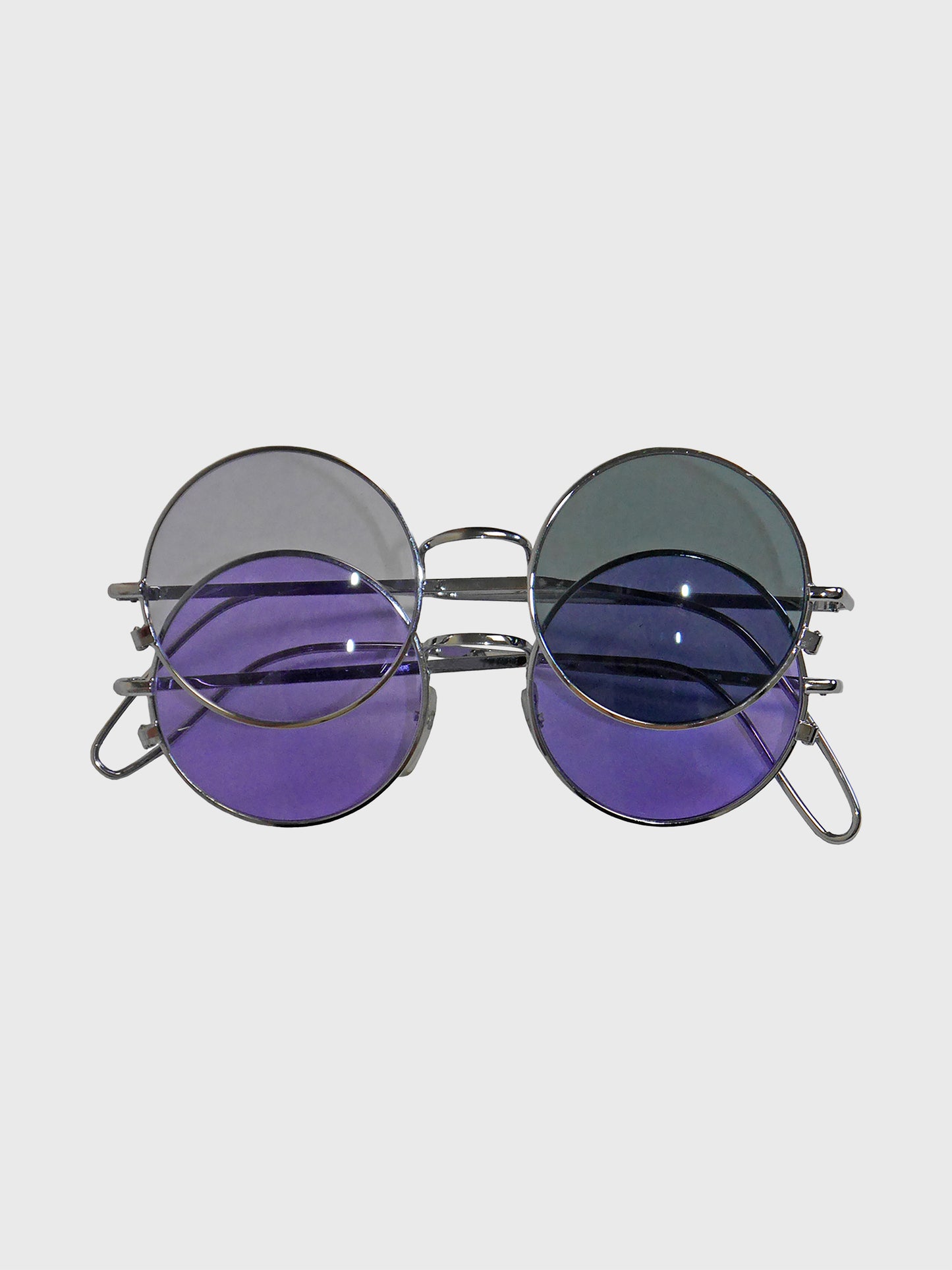 ISSEY MIYAKE Fall 1989 Vintage Round Double-Layered Sunglasses