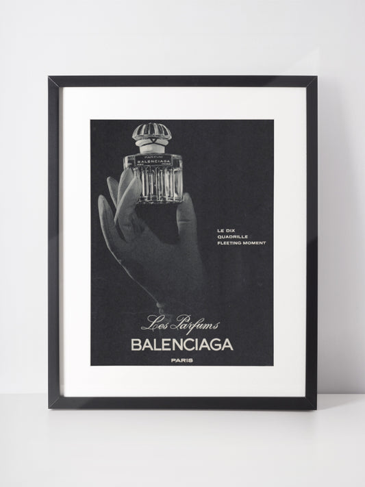 BALENCIAGA 1963 Vintage Advertisement Perfume Parfum Fragrance
