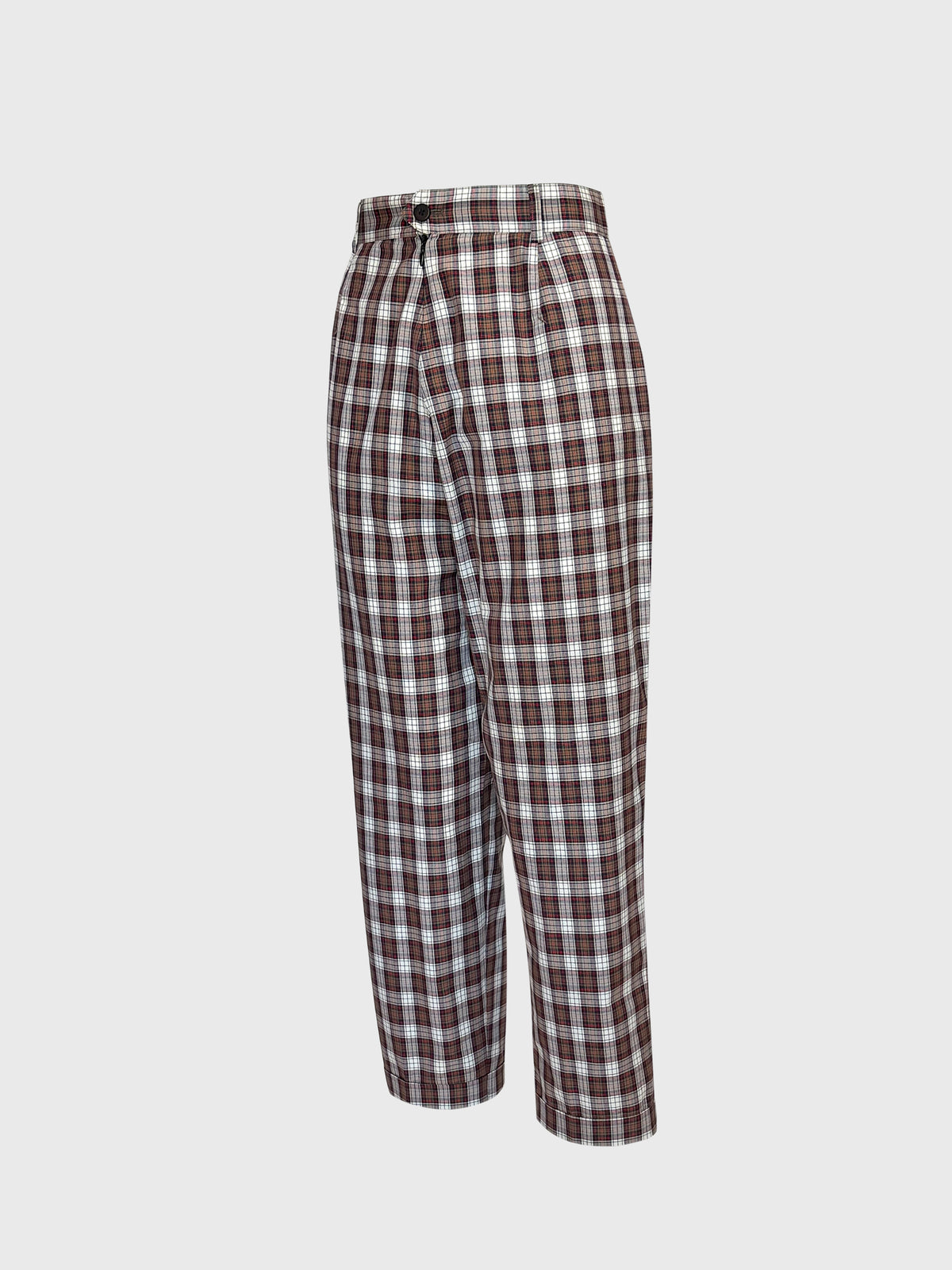 JEAN PAUL GAULTIER 2000s Vintage Tartan Pajama-Style Suit with Shirred Jacket Size S