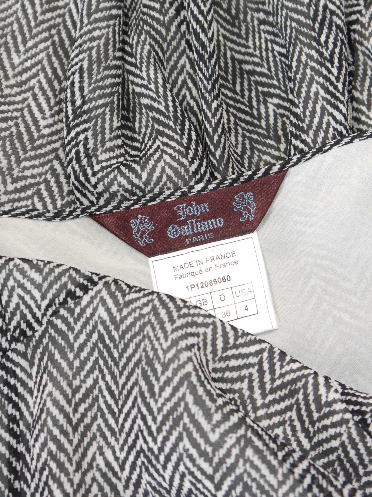 JOHN GALLIANO Spring 2001 Vintage Asymmetrical Silk Slip Dress Lingerie Style Size S