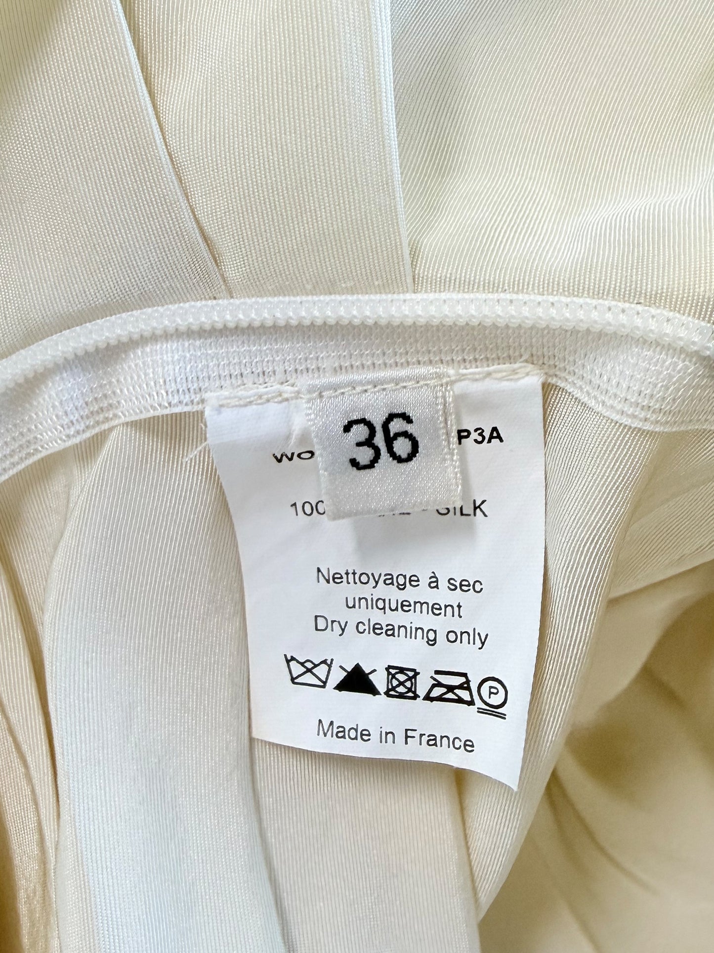 LANVIN BLANCHE 2013 Vintage Draped Silk Bridal Maxi Skirt w/ Train Size XS