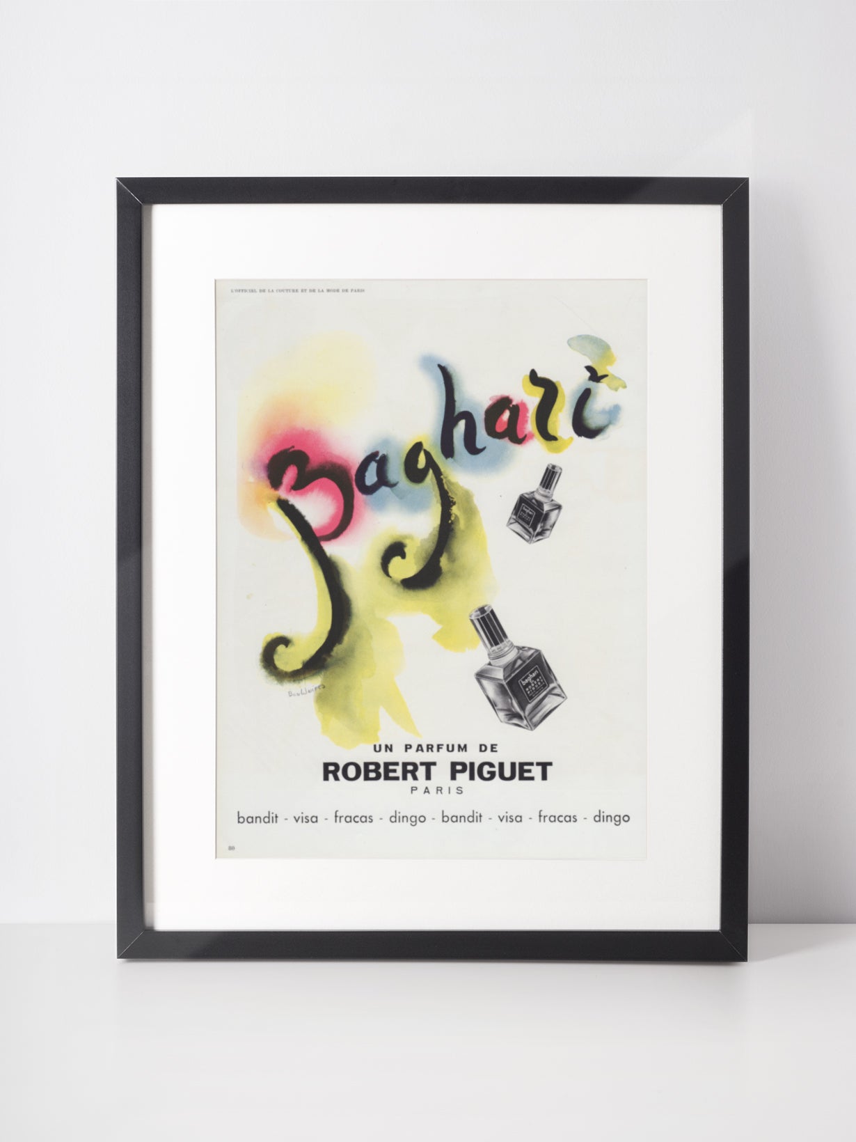 ROBERT PIGUET 1950 Vintage Print Advertisement Perfume Ad Bouldoires