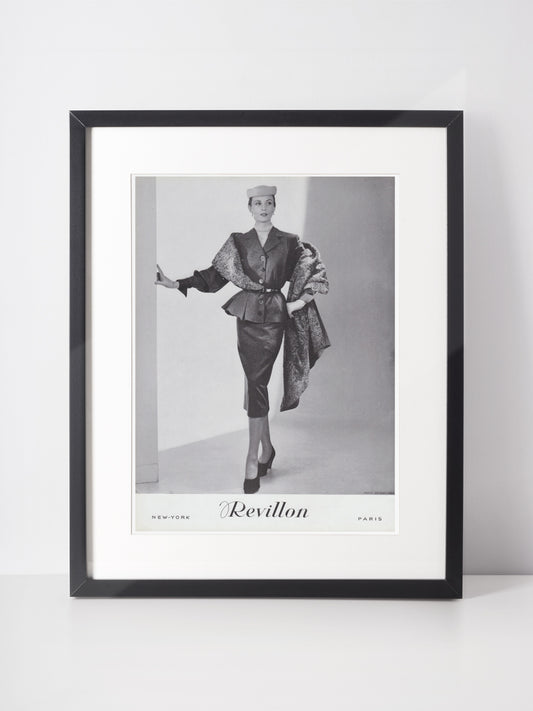 REVILLON 1951 Vintage Print Magazine Advertisement Fashion 1950s