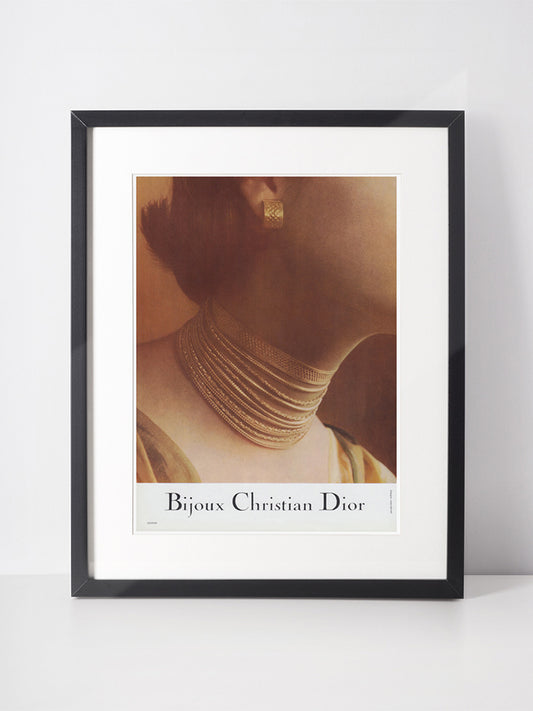 CHRISTIAN DIOR 1960 Vintage Advertisement 1960s Jewelry Print Ad