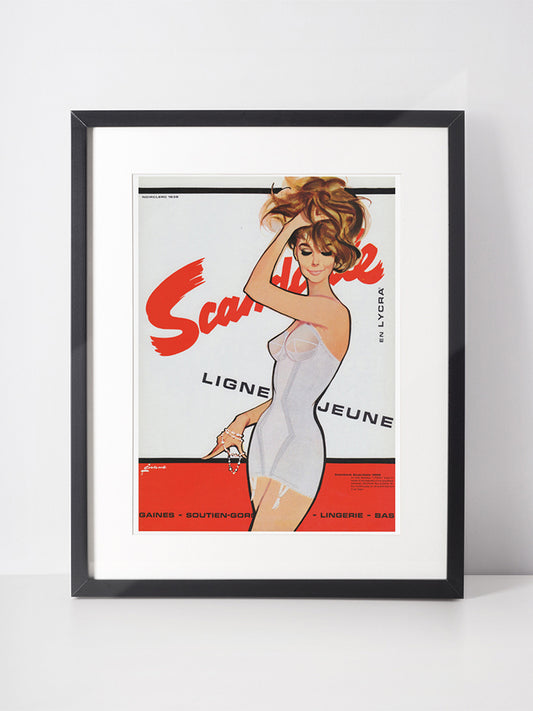 SCANDALE 1963 Vintage Advertisement 1960s Lingerie Ad Pierre Couronne