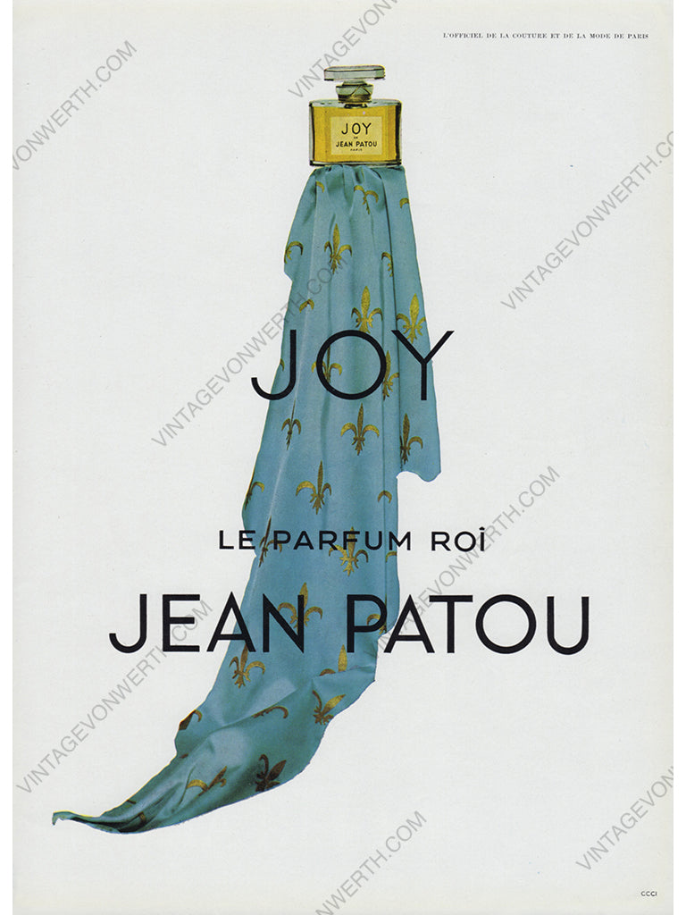JEAN PATOU 1963 Vintage Advertisement 1960s Perfume Ad Joy Parfum