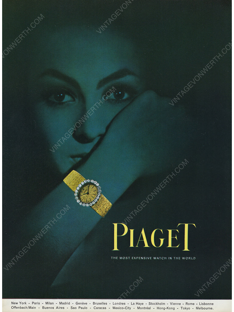 PIAGET 1967 Vintage Advertisement 1960s Luxury Watch Ad